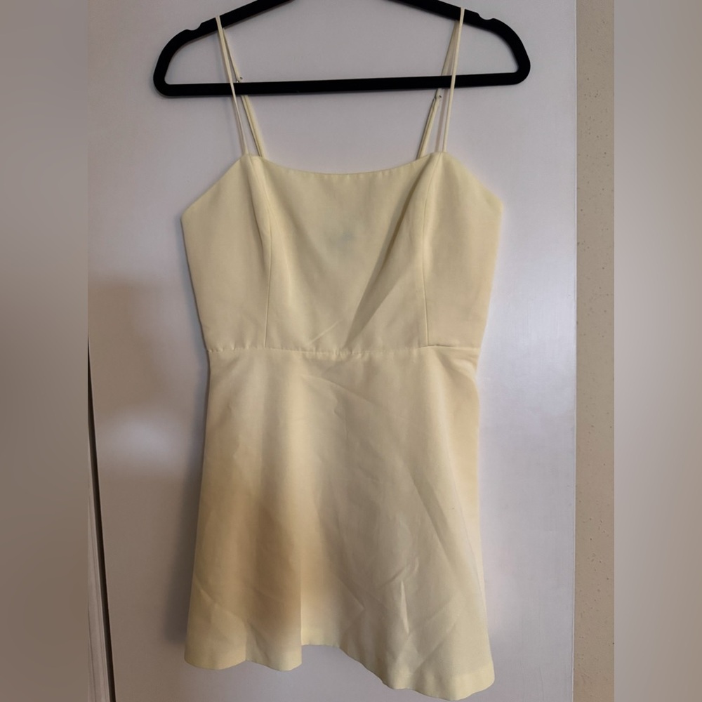 Zara Butter Yellow Romper Dress Size Medium
